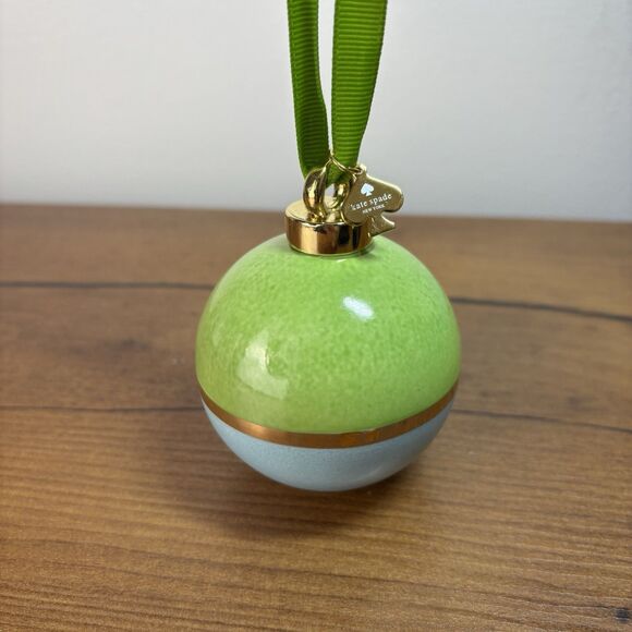 Be Merry Be Bright by Lenox Kate Spade - Blue and Green Christmas Ornament - Picture 1 of 5